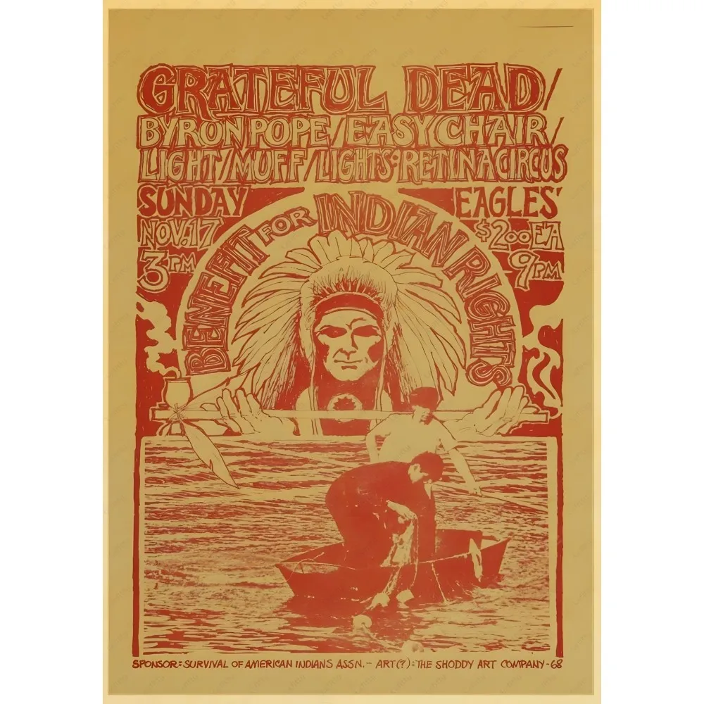 G-Grateful Dead Retro K-Krafts Poster für Zuhause, Wohnzimmer, Wandkunst, Garage, Raumdekoration – Detail 11