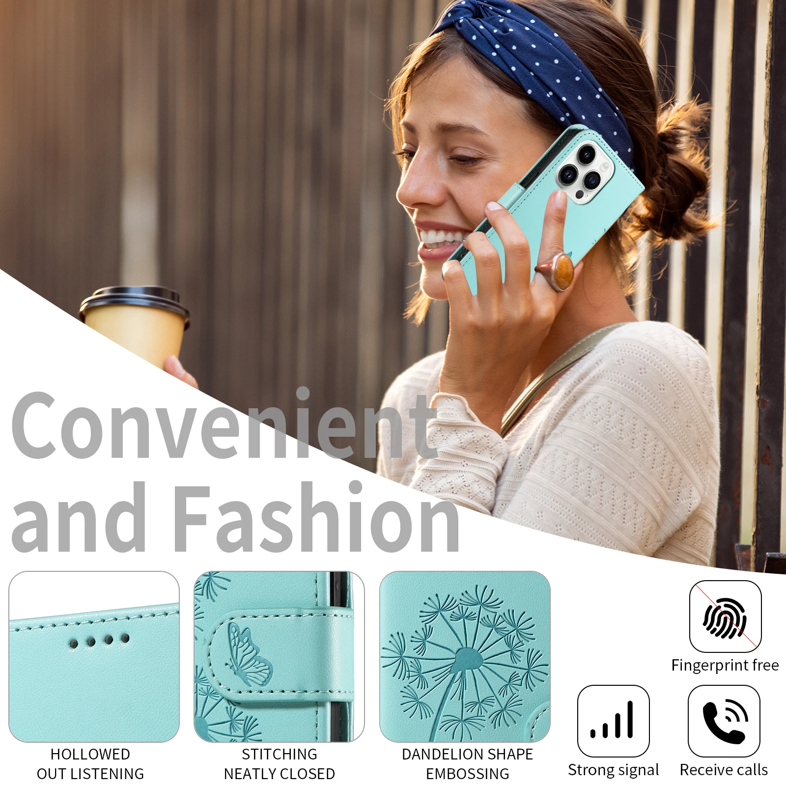 Leather Wallet Phone Case - Universal Fit