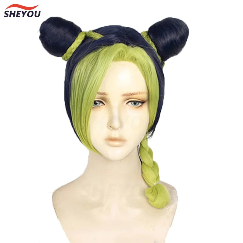 

Anime JOJO's Bizarre Adventure Jolyne Kujo Jolyne Cujoh Wig Cosplay Costume Heat Resistant Synthetic Hair Wigs + Wig Cap