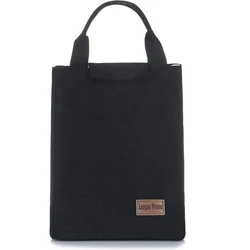 Insulated Waterproof Reusable Lunch Tote Bag (Black)