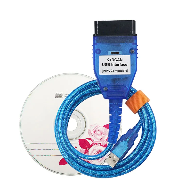 OBD 2 USB-кабеля для inpa для bmw K + DCAN USB интерфейс диагностический инструмент для BMW E46 K + CAN K CAN FTDI FT232 чип OBD2 сканер
