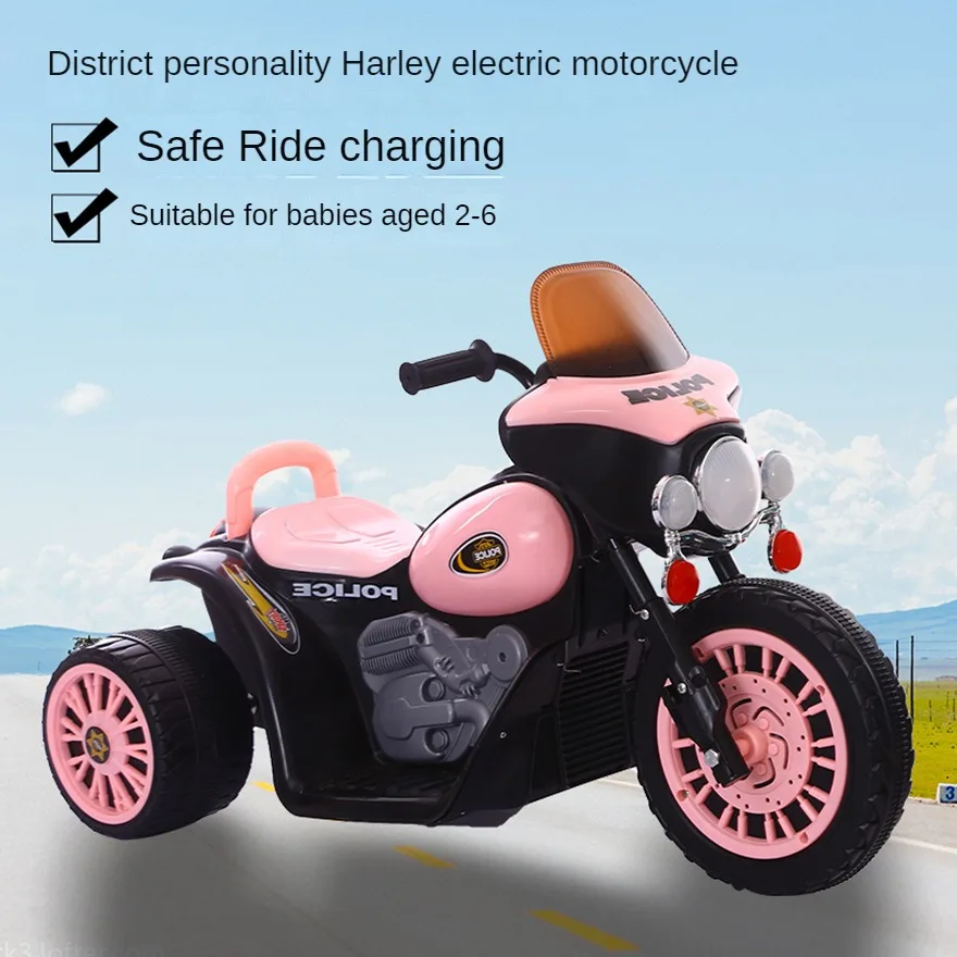 Children's Electric Motorcycle Tricycle Pink Cute Girl Baby Battery Car Kids Can Sit Rechargeable Remote Control Toy Car 130 sheets cute kawaii kiwi fruit shaped sticky notes 3d memo pads peach strawberry lemon orange notepads school girl stationer