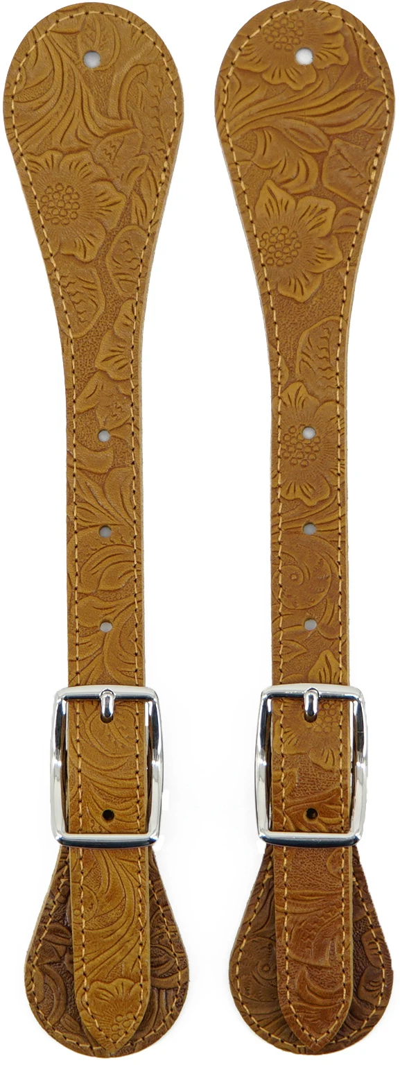 Leather Spur Straps for Horse Riders Double Ply Reinforced Stitching Spur Straps Western Men and Women's Boots Equipment