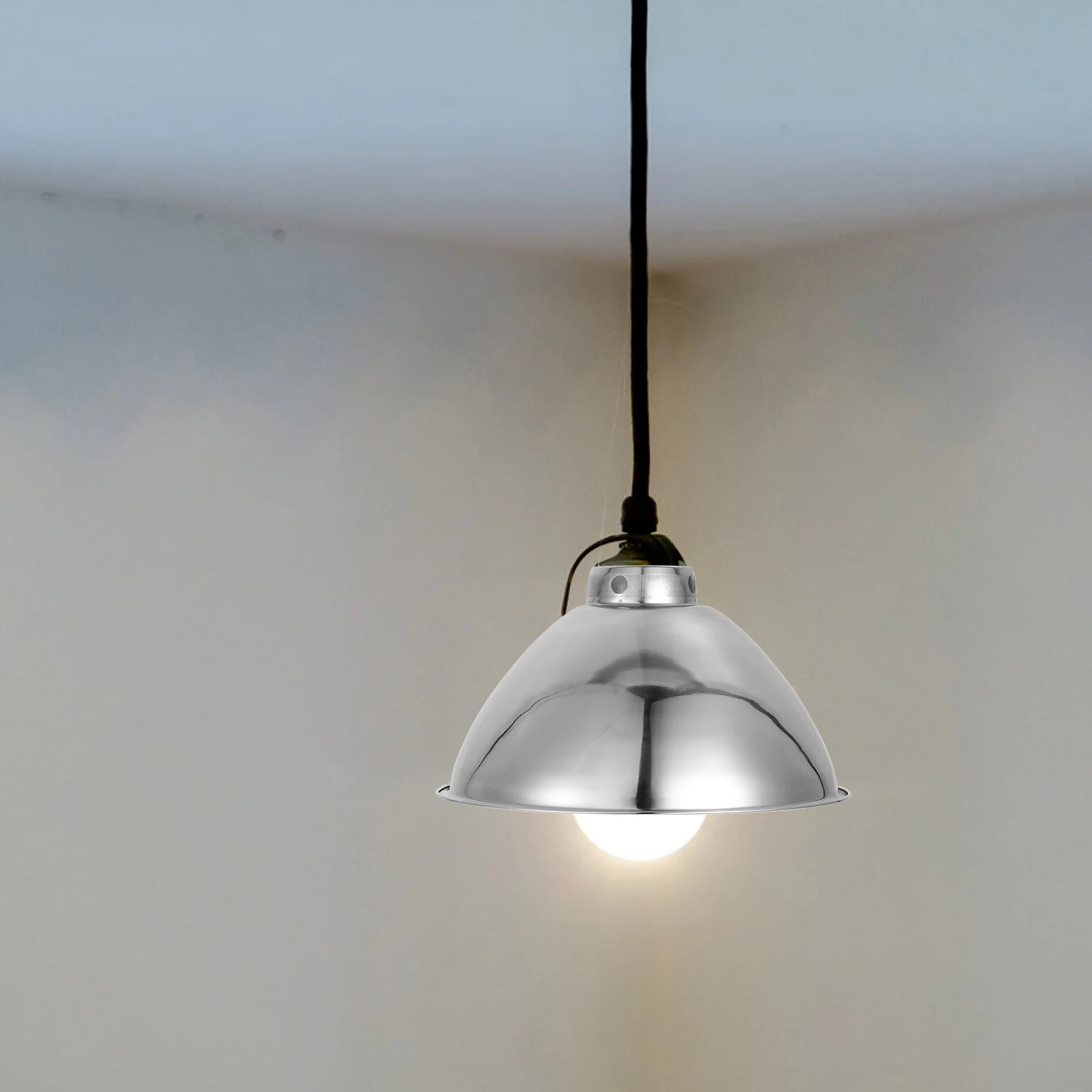 

Stainless Steel Lampshade Ceiling Cover Pendant Light Holder Accessories Out Door Decor Replace Industrial Outdoor