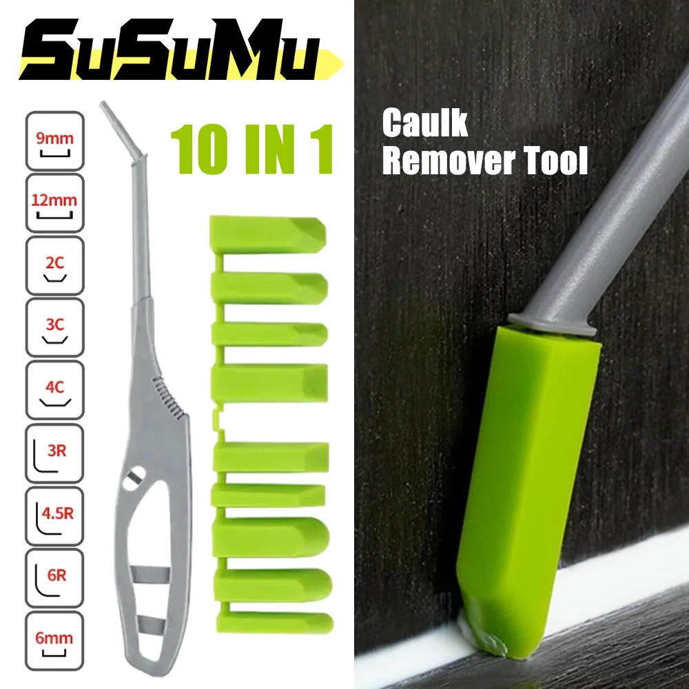 10 in 1 Sealant Scraper Glue Angle Scraper Caulking Tool Multi-angle Sealant Finishing Tool Tile Floor Gap Filler Kit caulking tools caulking tool set silicone caulking tool