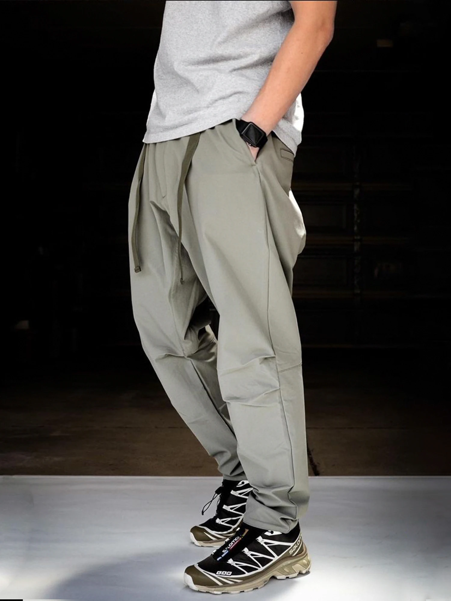 NJWN P5DS Outdoor Workwear Waterproof Loose Trousers Zipper Samurai Cuffed Long Pants Youthful Vitali Sle Casual Pants