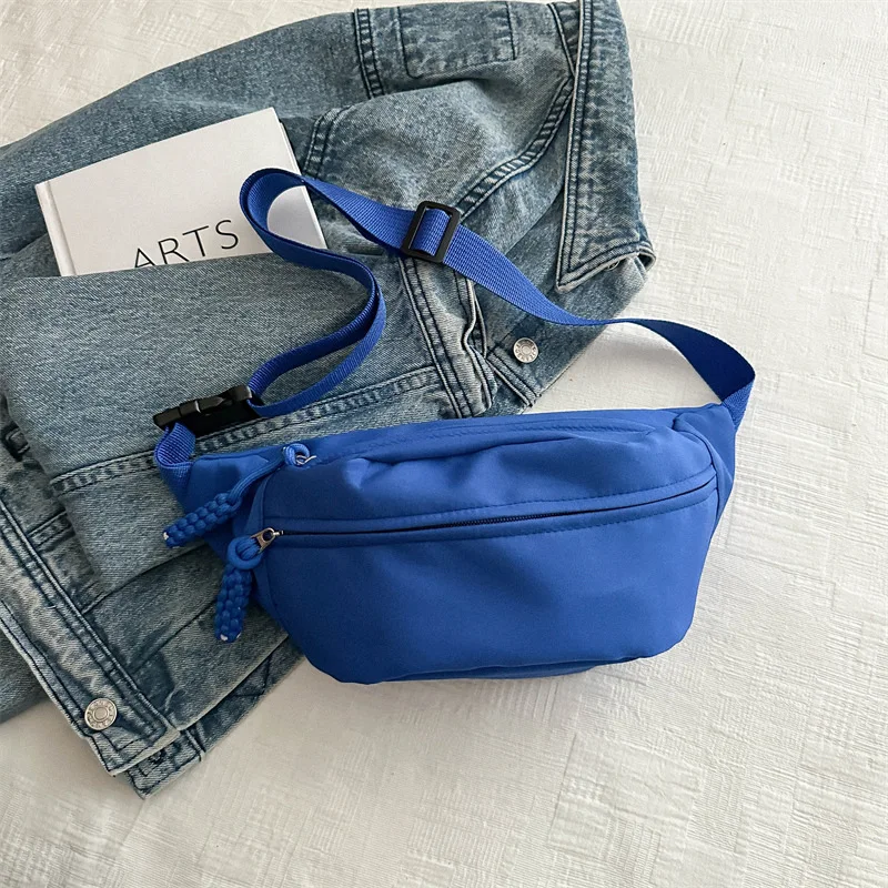 Chest Bags Banana Bag For Women Sling Crossbody Waist Pack Canvas Running Waist Bag Casual Fanny Packs Sport Half Moon Belt Bag 8