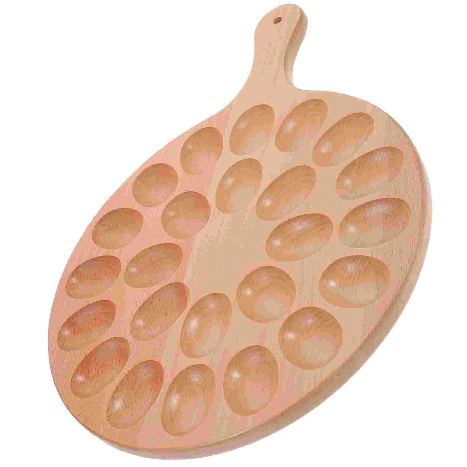 

Deviled Egg Tray Boiled Egg Serving Platter Wooden Egg Tray for Gathering