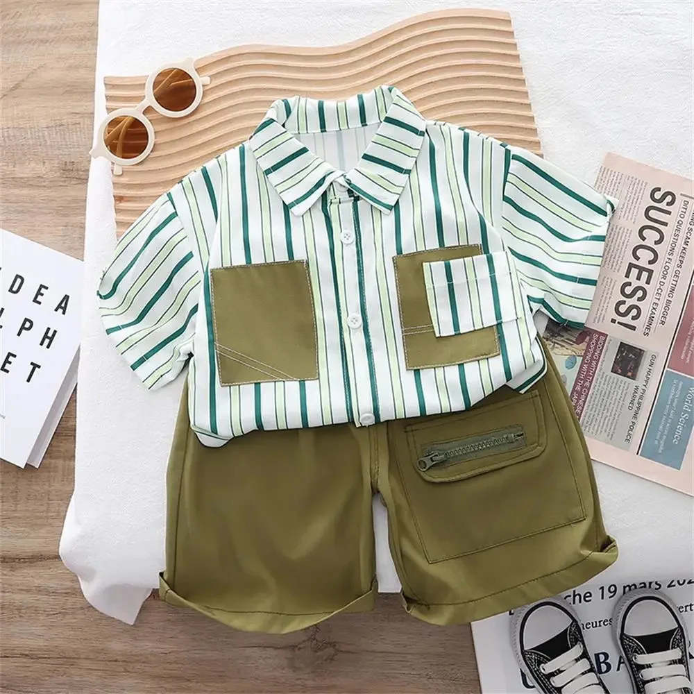 Children Clothing New Boys Girls Sets Kids Summer Top Shorts Two Piece Set Casual Clothing  Fashionable Trendy Costume