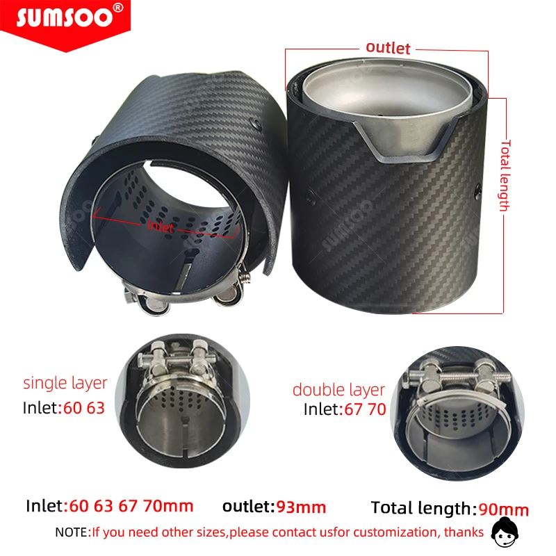  SUMSOO 1PCS ź    Auspuffspitze BMW M2 M3 M4 M135i M235i M140i M240i M335i M340i M435i