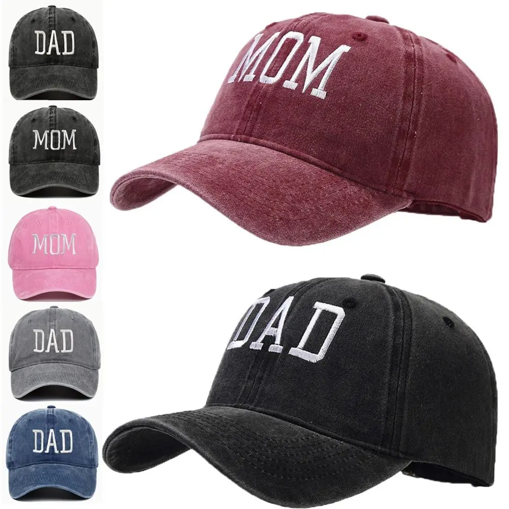 Hiphop DAD MOM Embroidery Cotton Baseball Cap Fashion Women Men Hat Sport Visors Snapback Cap Sun Hat Breathable Outdoor Caps 2
