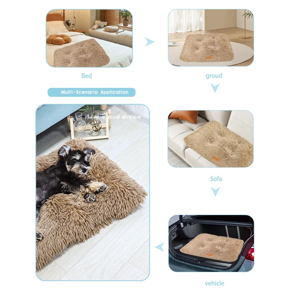 Washable Plush Pet Crate Bed 5