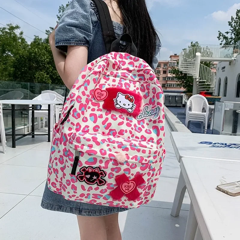 

Hello Kitty Sanrio Mochila Girl Fashion backpack large capacity student school bag travel backpack Laptop Storage bag Bookbags