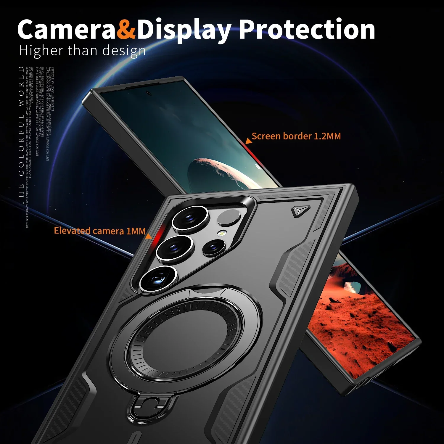Magnetic Wireless Charging Shockproof Case with 360° Rotating Stand