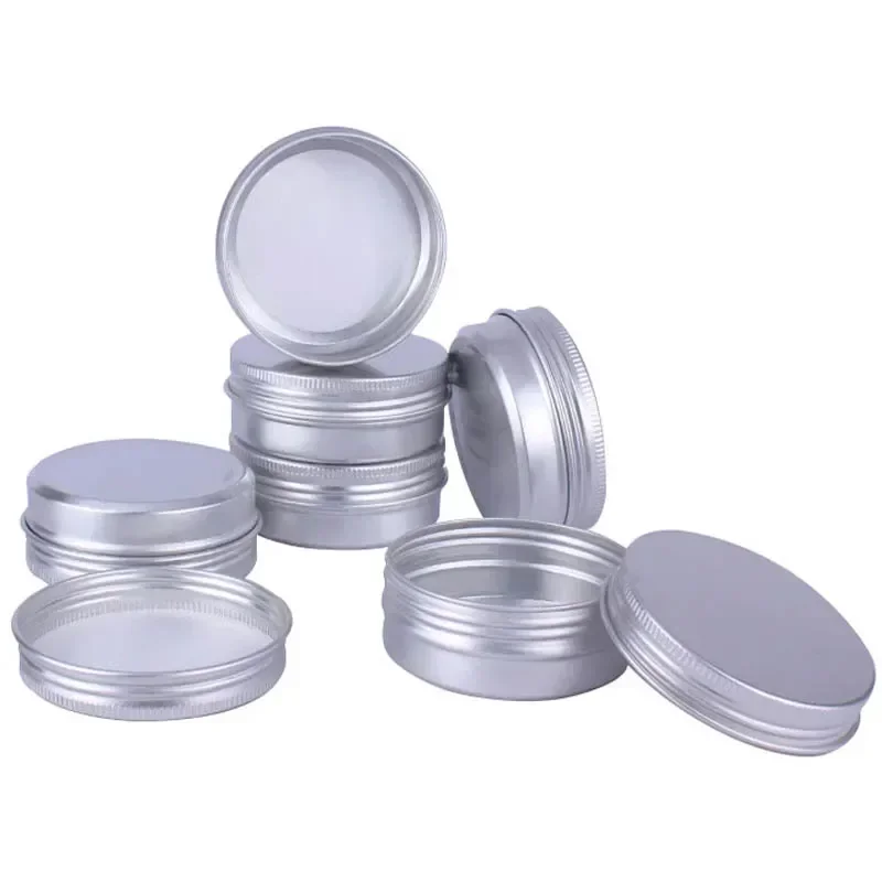 20Pcs 5g 10g 15g 20g 30g 50g 60g 80g 100g Aluminum Tin Jar with Screw Lid Empty Jars For DIY Candle Making Cosmetic Containers
