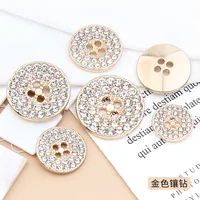 10pcs High-end Round Shank Clear Rhinestone Crystal Diamond Metal Buttons for Clothing Coat Cardigan Sweater Sew Accessories 2