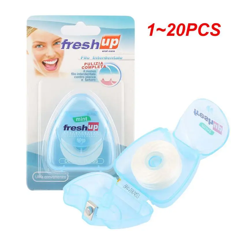 

1~20PCS Portable 50M Micro Wax Floss Interdental Brush Teeth Stick Toothpicks Floss Pick Oral Hygiene Clean Wire Wholesale