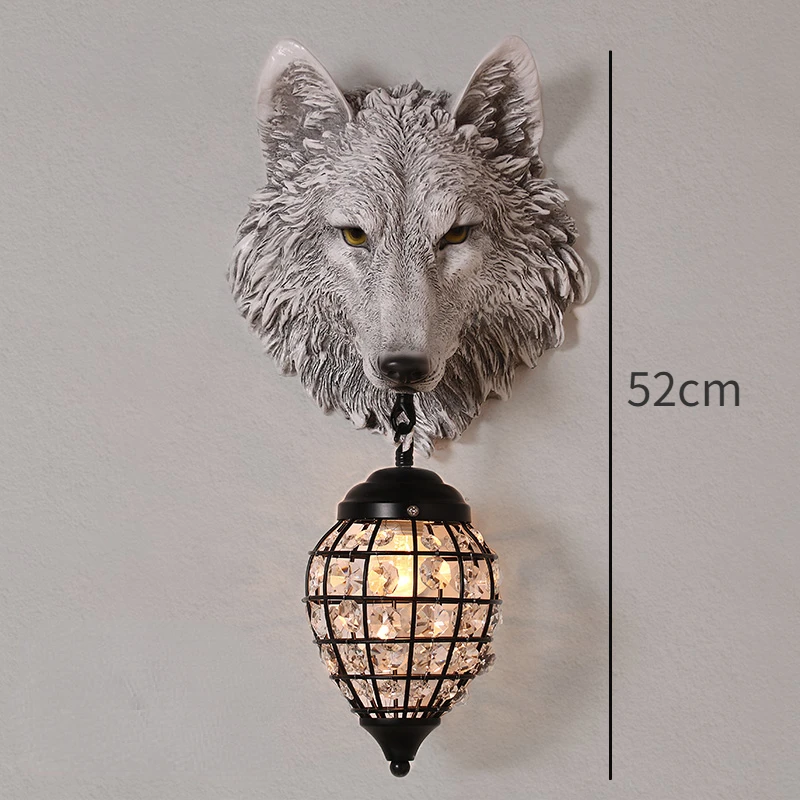 Loup suspendu animé For Living avec piles, lumière à DEL, gris, 6 pi,  décoration intérieure/extérieure activée par le son et la lumière pour  l'Halloween