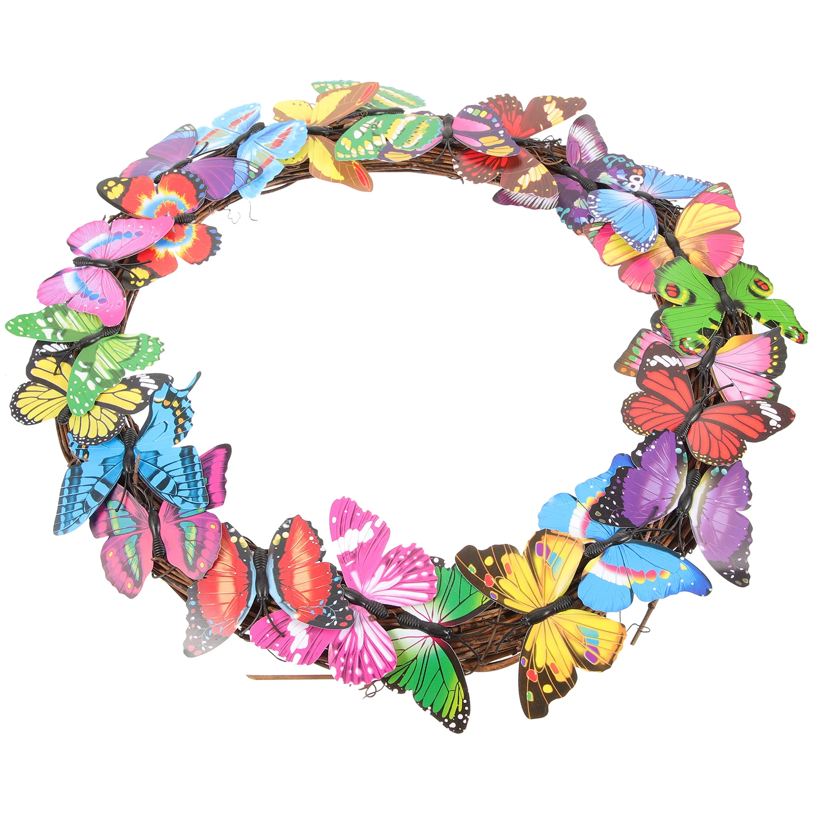 

Butterfly Wreath Artificial Adornment Door Decor Butterflies for Crafts Decoration Garland Front Festival Outdoor Party