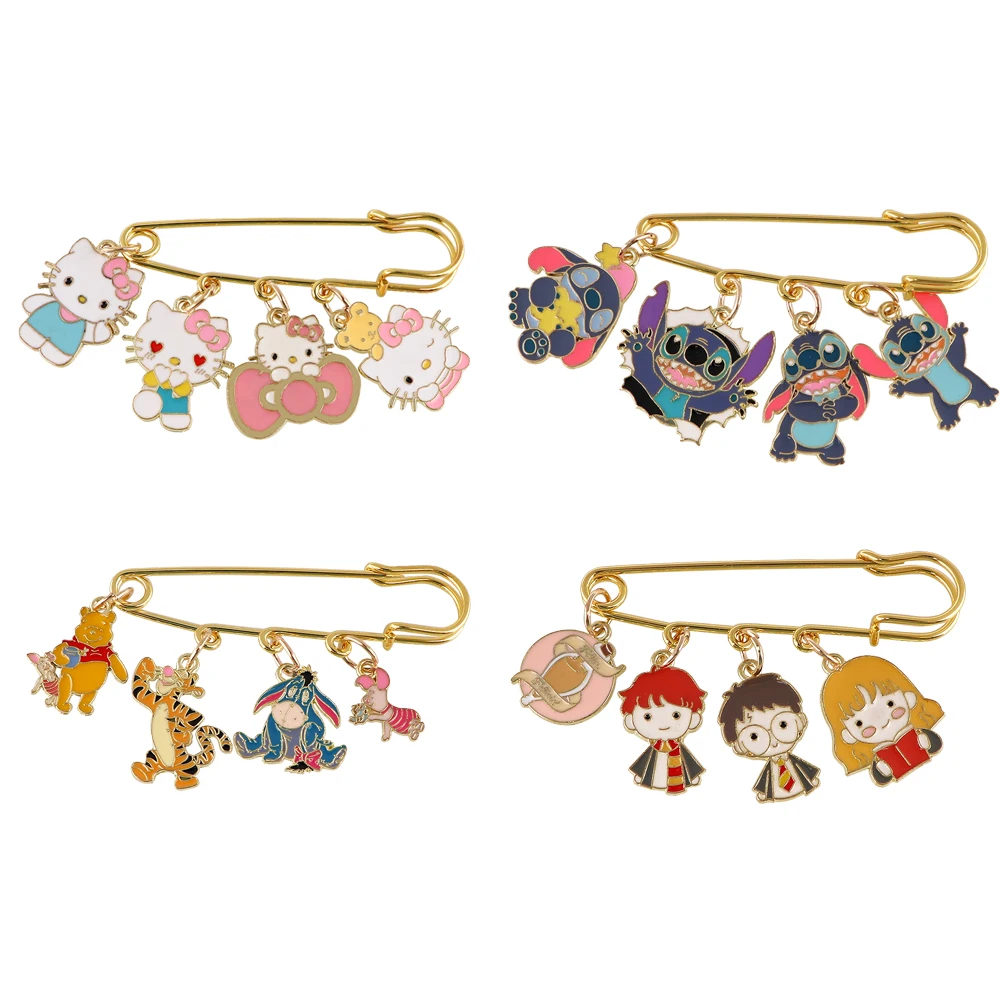 

Sanrio Briefcase Badges With Anime Accessories for Jewelry Gift Japanese Cute Brooch for Clothes Enamel Pin Badges on Backpack