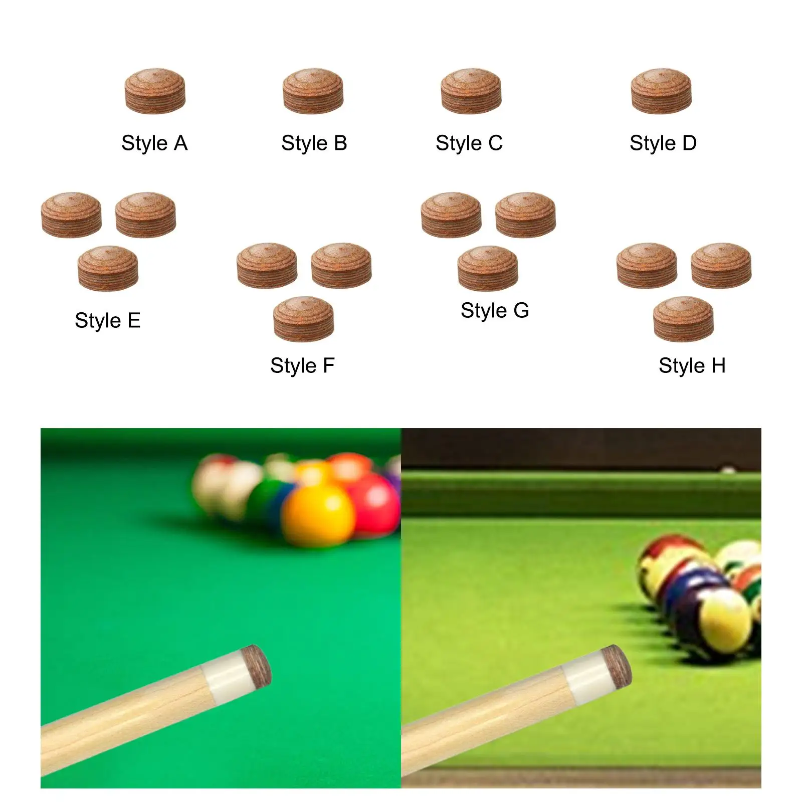 Pool Cue Tip Snooker Stick Tip Spare Parts Billiard Cue for Indoor Game