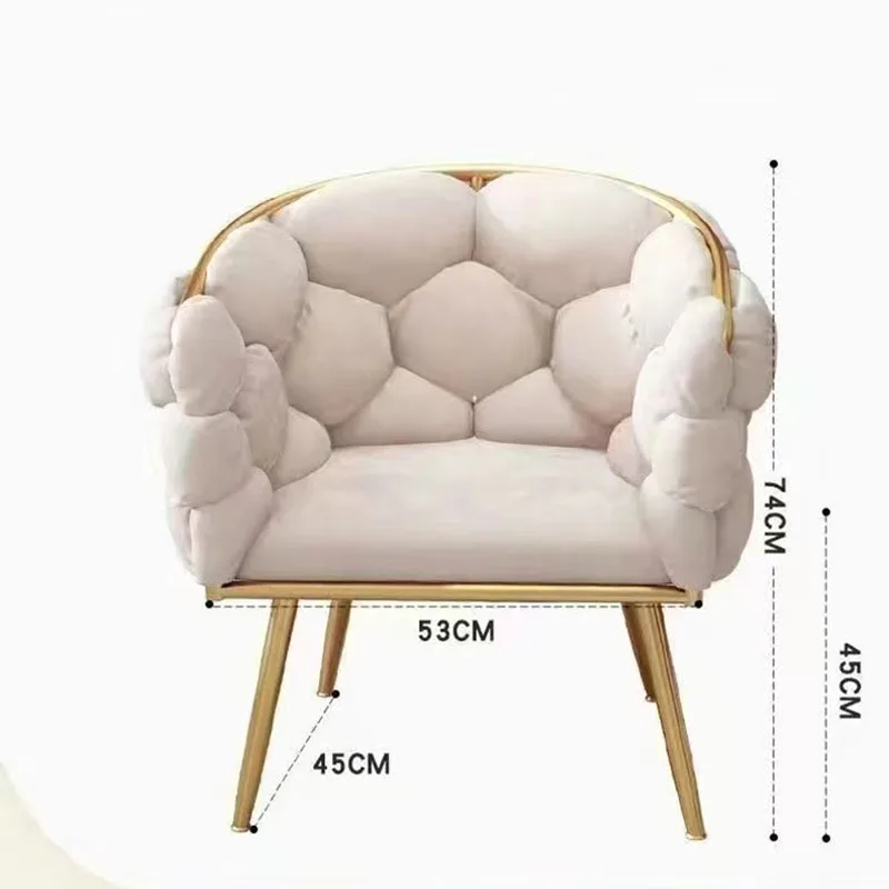European Dining Chairs Modern Nordic White Desk Chair Linen Vintage Chaises Salle Manger Light Luxury Style Furniture dining chair