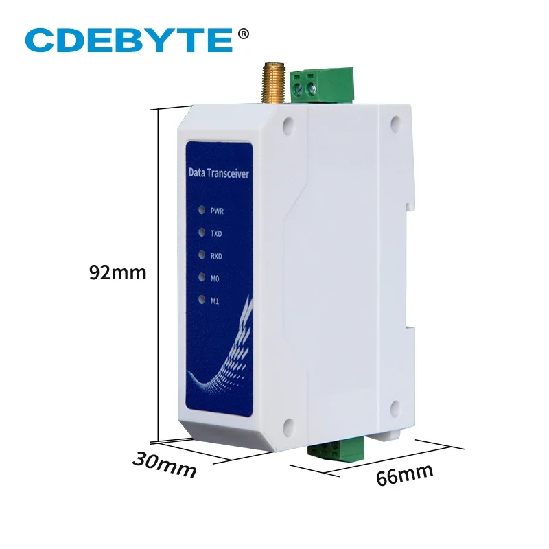 433MHz RS485 LoRa ModBus Wireless Data Transmission Digital Radio 20dBm GFSK Long Range 1km Din-Rail Prevent Fire Module SMA-K