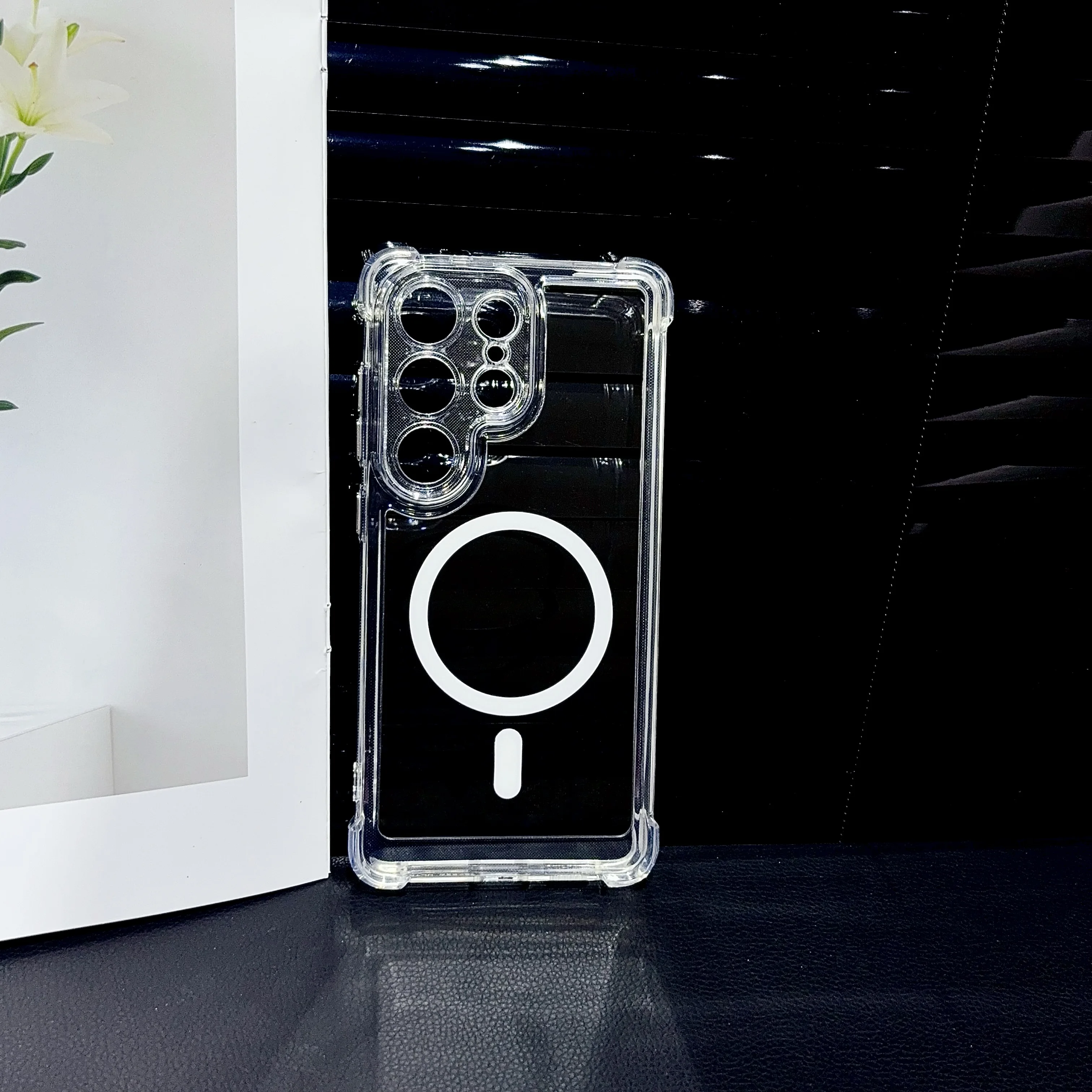 Magnetic Clear Shockproof Phone Case Cover