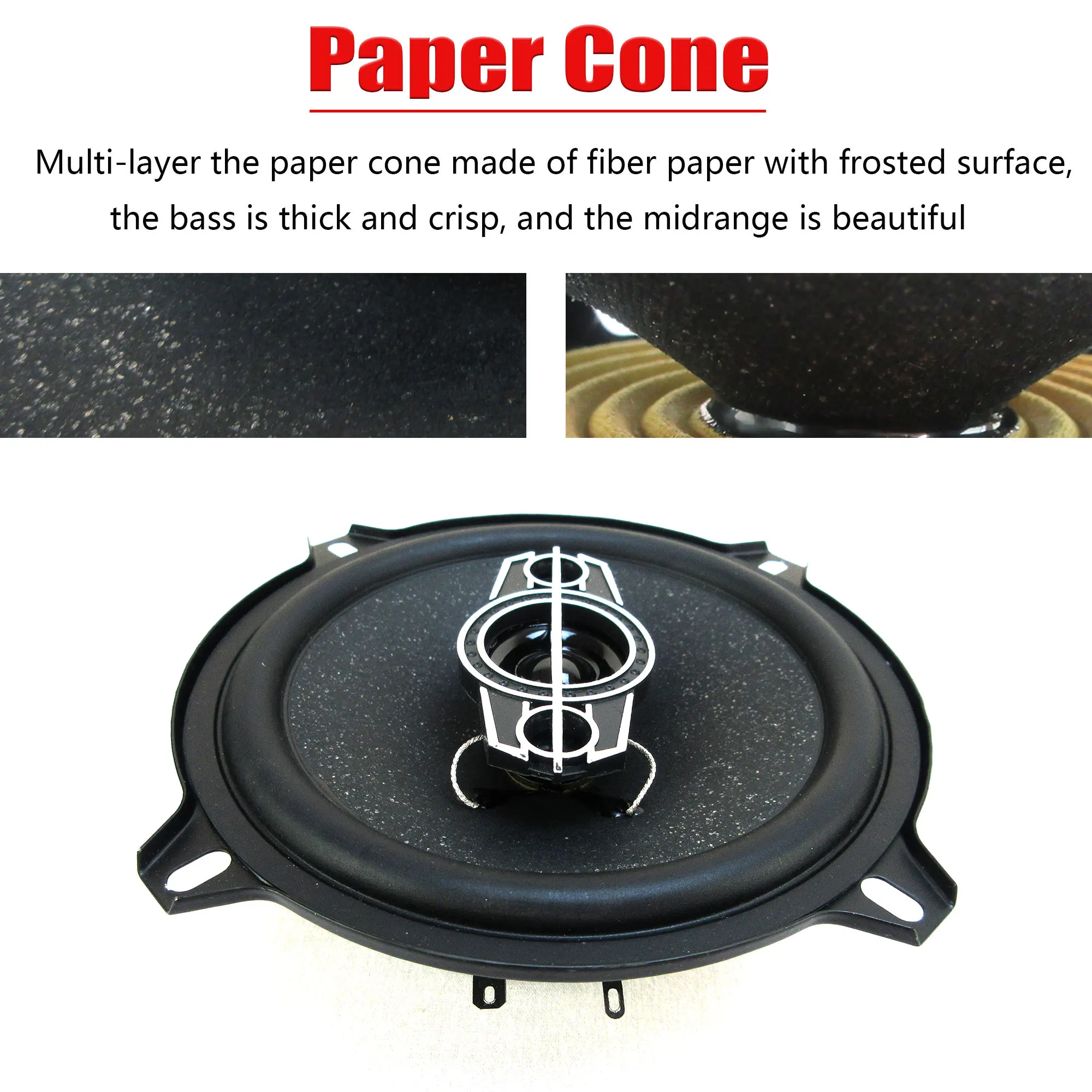 Altoparlanti Subwoofer altoparlante coassiale HiFi per auto da 4/5/6 pollici Full Range frequenza Subwoofer per auto Stereo per Automobile del veicolo  34