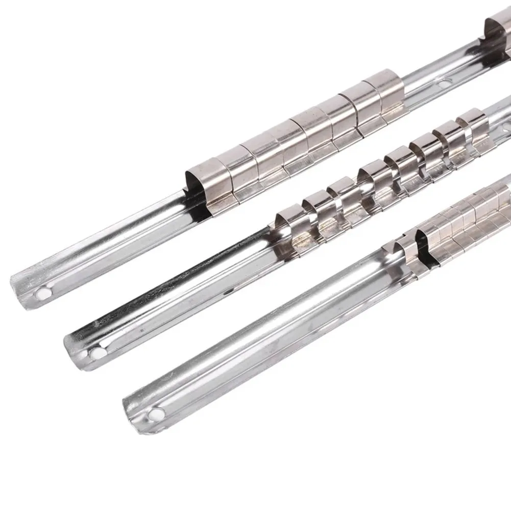 Socket Rack Holder 1/4 3/8 1/2 Inch 16 Clips Tool Organizer