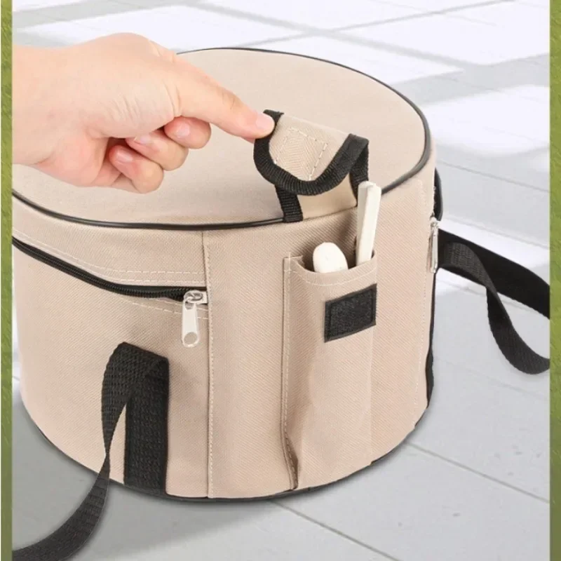 New Oxford Resistant Cloth Camping Cookware Sundries Carrying Waterproof Round Plate Dishes Bowl Pot Storage Pouch Wear