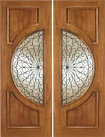 American Stylish Luxury Solid Wood Exterior Double Front Doors 2