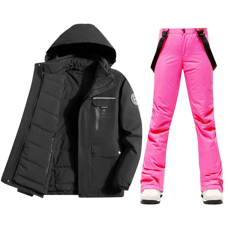 Winter Ski Suit Women Brands Ski Down Jacket And Pant Warm Windproof Waterproof Warm Skiing And Snowboard Clothing