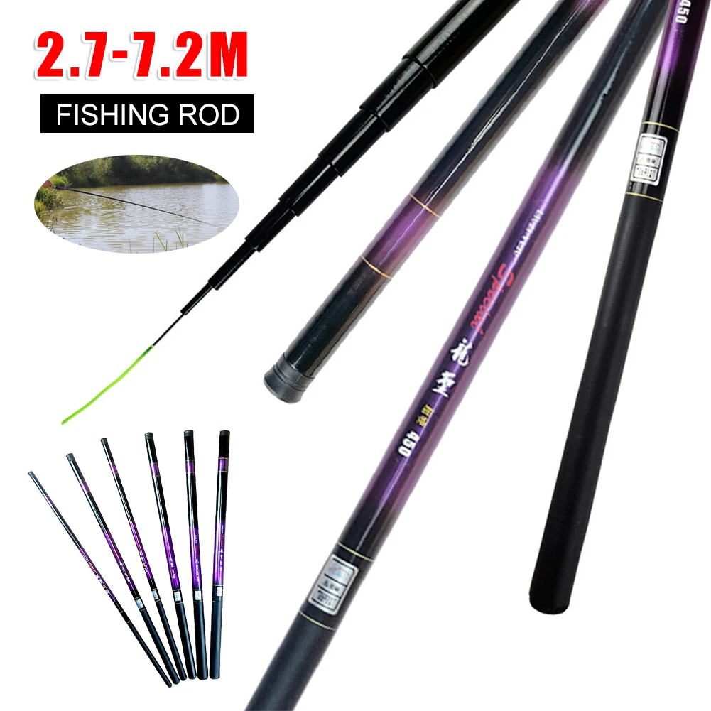 

Portable Ultralight Telescopic Fishing Rod Hard Pole Fishing Pole Carp Tilapia Freshwater Fish Outdoor Sport Fishing Tackle