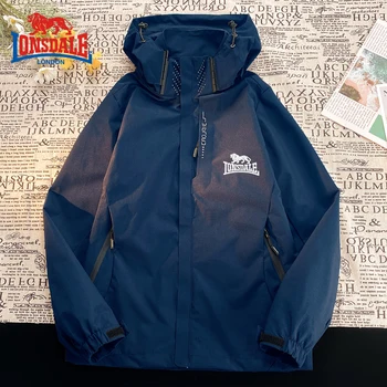 Giacca sportiva con cappuccio casual da uomo d'affari nuova primavera e autunno di alta qualità Giacca con cerniera con cappuccio per giacca a vento in cotone da uomo 1