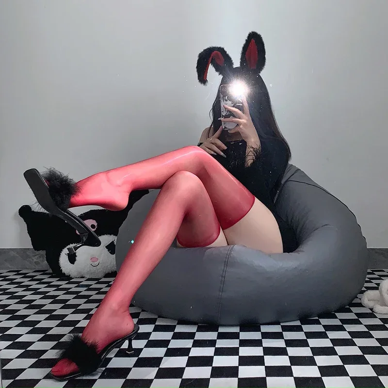 

Fashion New Oil Shiny Glossy Stockings Sexy Lingerie Seamless Silky Long Stocking High Tube Socks Pantyhose Tights Women Girls