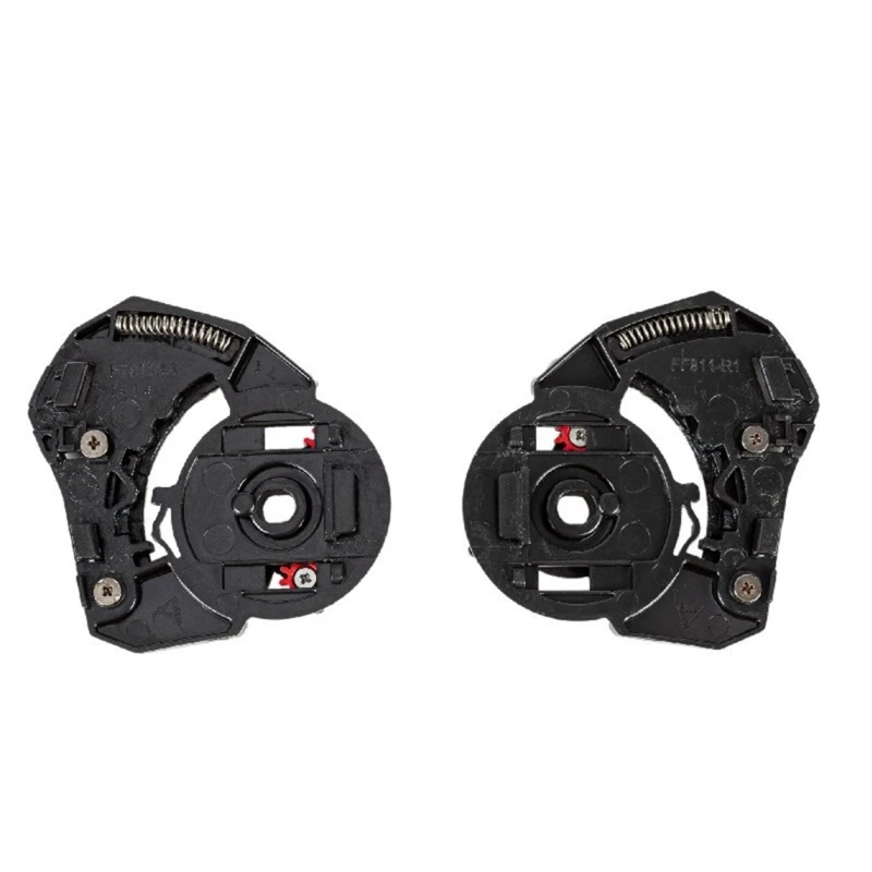 

1 Pair Motorcycles Helmets Lens Visors Clip Shield Lock Visors Fixing Base Plate Rotate For FF811 F19A