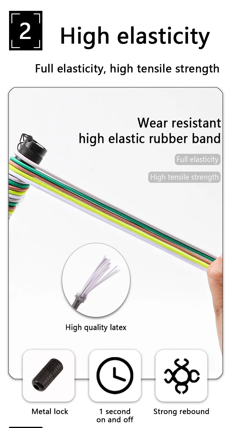 Qualität dünne Sport Schnürsenkel ohne Krawatten Kapsel schloss elastische Schnürsenkel Turnschuhe Laufschuhe bunte Schnalle Lastic Schnürsenkel – Detail 4