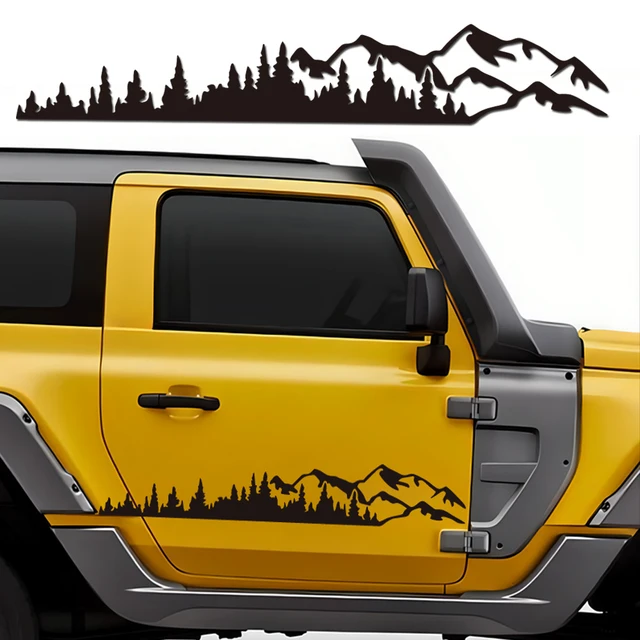 CAMP/Motorhome Side Body Window Bumper Sticker Large Mountain Tree Decal Sticker Decoration For Car RV Truck
