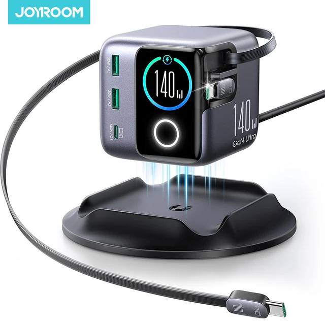Joyroom 140W GaN Desktop Charger USB C & USB A  Smart Display