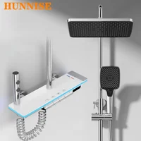 Chrome Piano Digital Bathrooom Shower System Faucet for Bathroom Fixture 12 Inch Shower Head Thermostatic Bathroom Shower Set 1