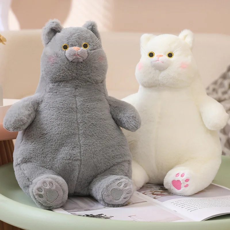 

40/55/75 см Kawaii Британская короткошерстная кошка плюшевые игрушки милые мягкие набивные украшения животные серая киска Подушка куклы для детей подарок