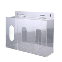 Clear Acrylic Wall Mount Glove Dispenser For Hygienic Laboratory Environment Laboratory Dispensers 1