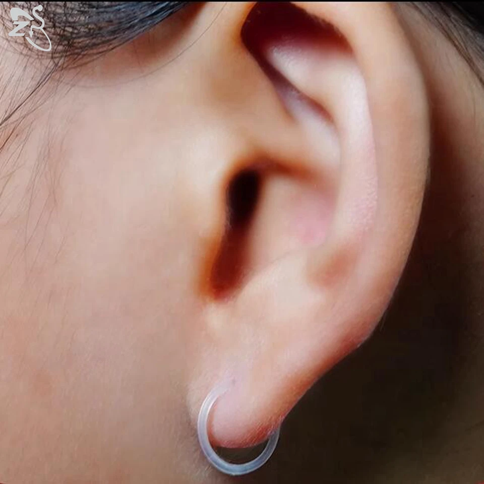 AOEDEJ 6pcs/lot 14/16/18G Anti-Allergy Acrylic Hoop Earrings