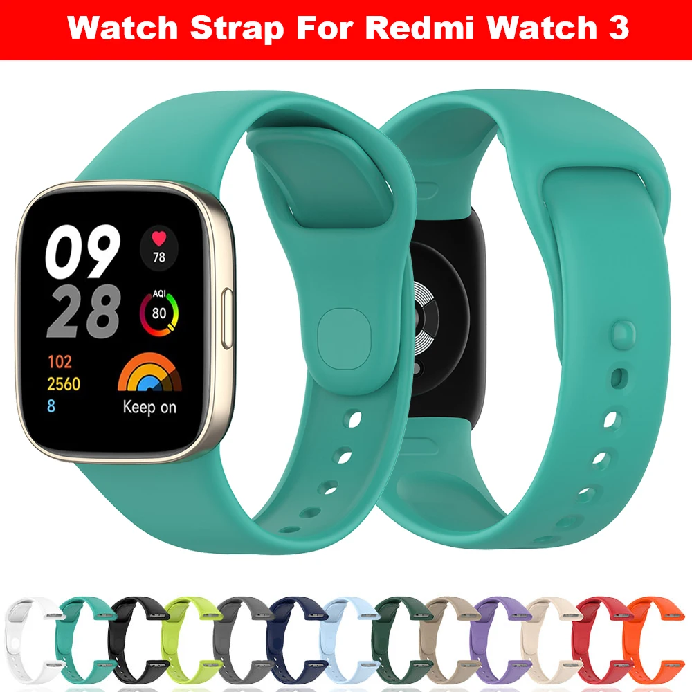 

Silicone Watchband For Redmi Watch 3 Wrist Strap SmartWatch Waterproof Band Replacement Bracelet Accessories