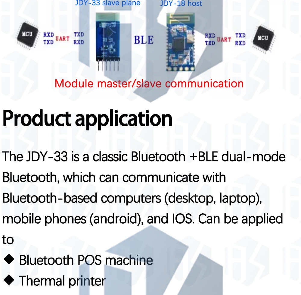 JDY-33 Dual-Mode Bluetooth Serieller Port SPP Bluetooth SPP-C Kompatibel mit HC-05/06 /JDY-31/30 Slave Bluetooth 3.0 – Detail 17