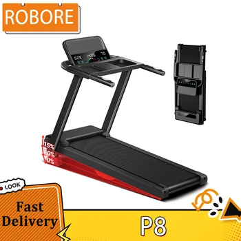 Tapis roulant pieghevole ROBORE P8 14KM/H, 12 programmi integrati, con sensore di frequenza cardiaca, sistema di doppio cuscino, capacità di peso 136 kg
