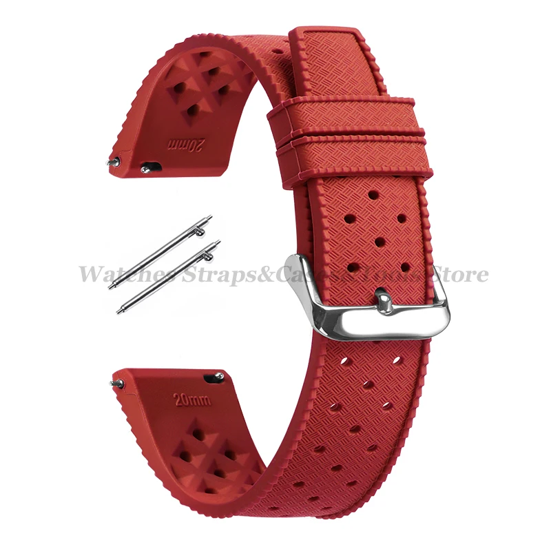 Tropical Silicone Quick Release Watch Band Strap – Premium Rubber Tropic Design