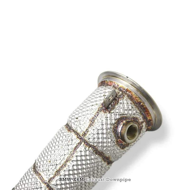Head Section High flow Pipes branch downpipe Exhaust Pipe with catalyst for BMW X6M 4.4TT V8 2014-