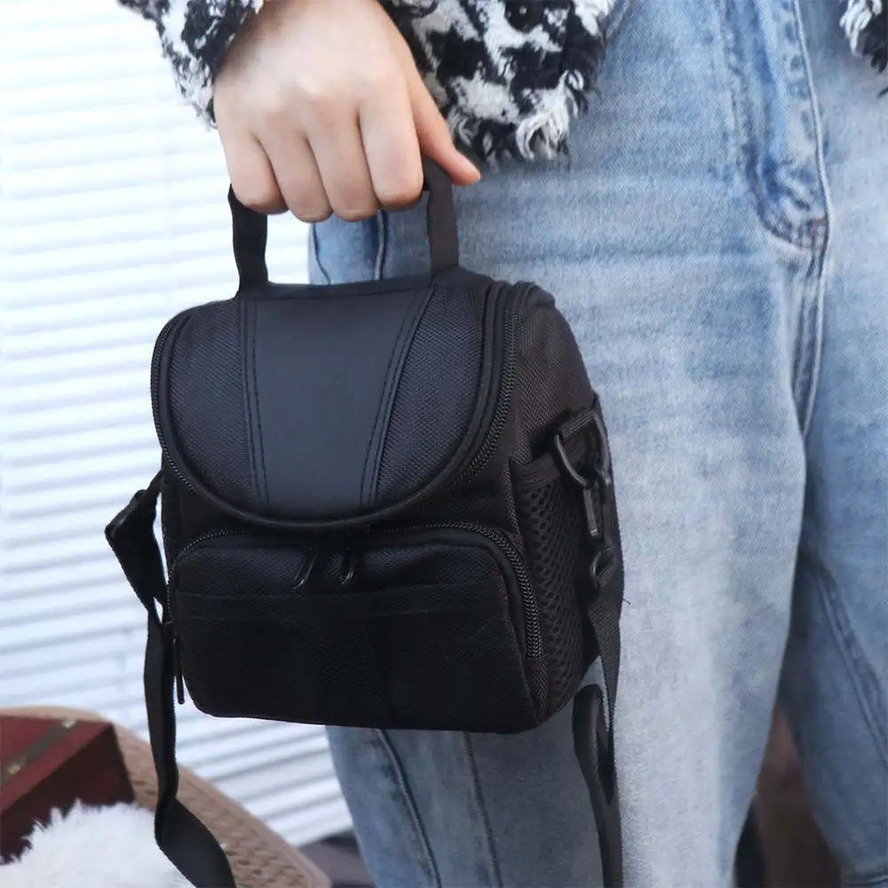 Borsa per fotocamera reflex a spalla singola Tracolla Borsa fotografica regolabile Borsa per fotocamera con cerniera antigraffio Accessori per fotocamera - immagine 4